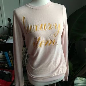 Soft pink long sleeve sweater